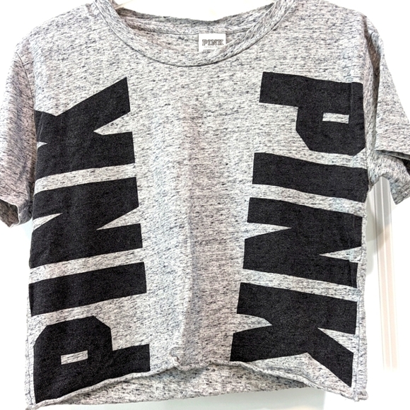 Victoria's Secret Pink crop grey and black - Picture 1 of 4